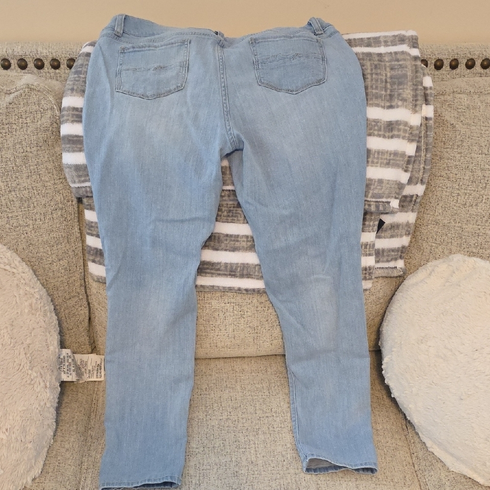 New York & Company Colorful Splatter Straight Leg Jeans - Picture 3 of 5